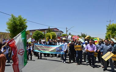 راهپیمایی روز جهانی قدس در قهاوند برگزار شد